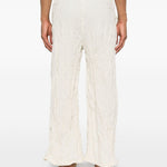 Pantaloni con vita elasticizzata in bianco Gongdid design - uomo 