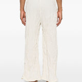 Pantaloni con vita elasticizzata in bianco Gongdid design - uomo 