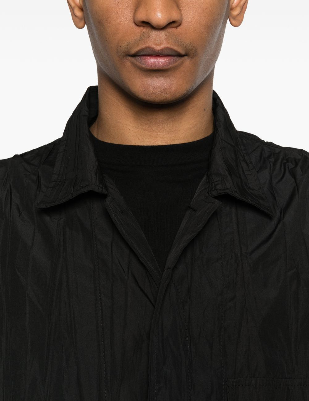 Giacca con effetto stropicciato in nero GONGDID DESIGN - uomo 