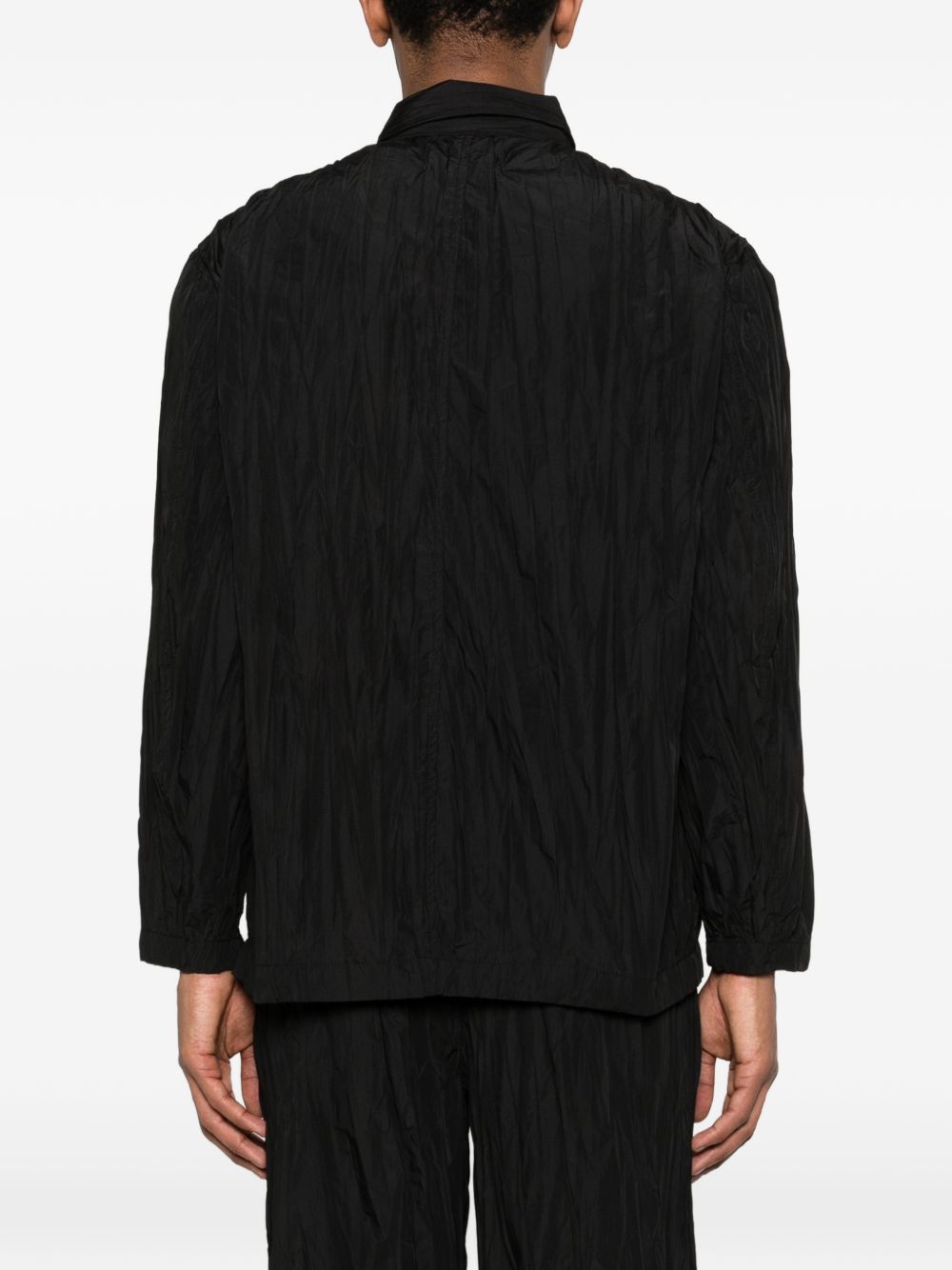 Giacca con effetto stropicciato in nero GONGDID DESIGN - uomo 