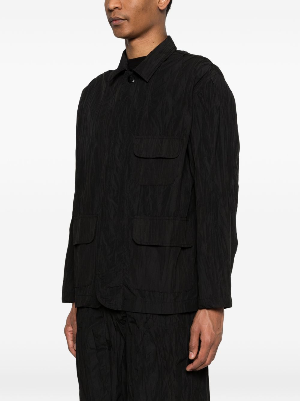 Giacca con effetto stropicciato in nero GONGDID DESIGN - uomo 