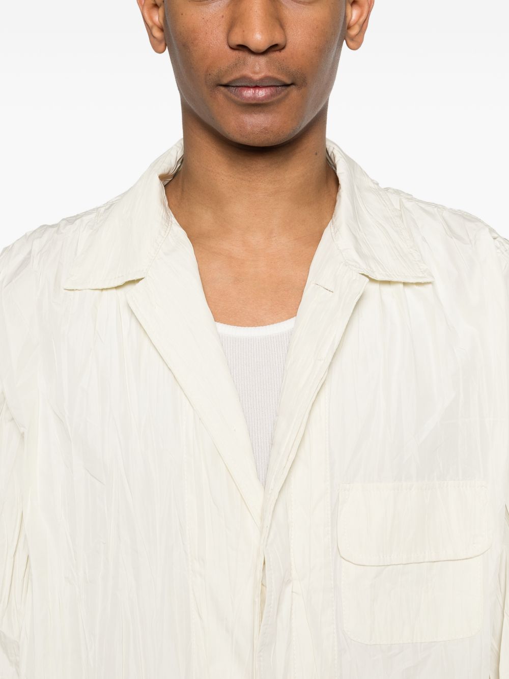 Giacca con effetto stropicciato in bianco GONGDID DESIGN - uomo 