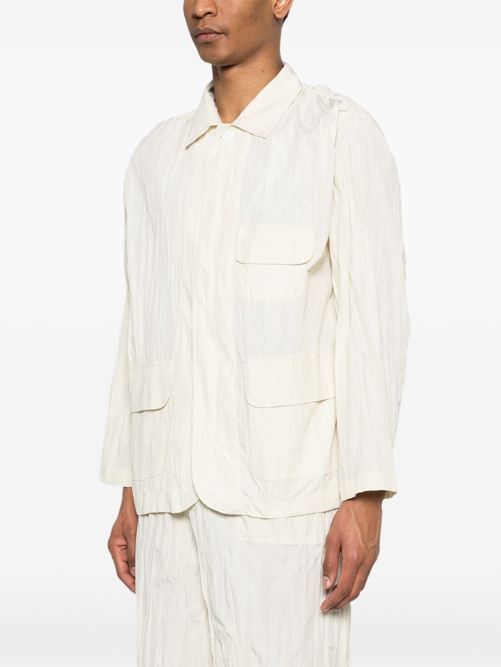 Giacca con effetto stropicciato in bianco GONGDID DESIGN - uomo 