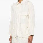 Giacca con effetto stropicciato in bianco GONGDID DESIGN - uomo 