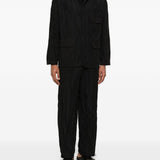 pantaloni plissettati in nero gongdid design - uomo 