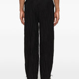 pantaloni plissettati in nero gongdid design - uomo 