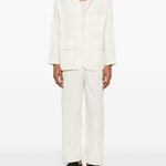 pantaloni plissettati in bianco gongdid design - uomo 