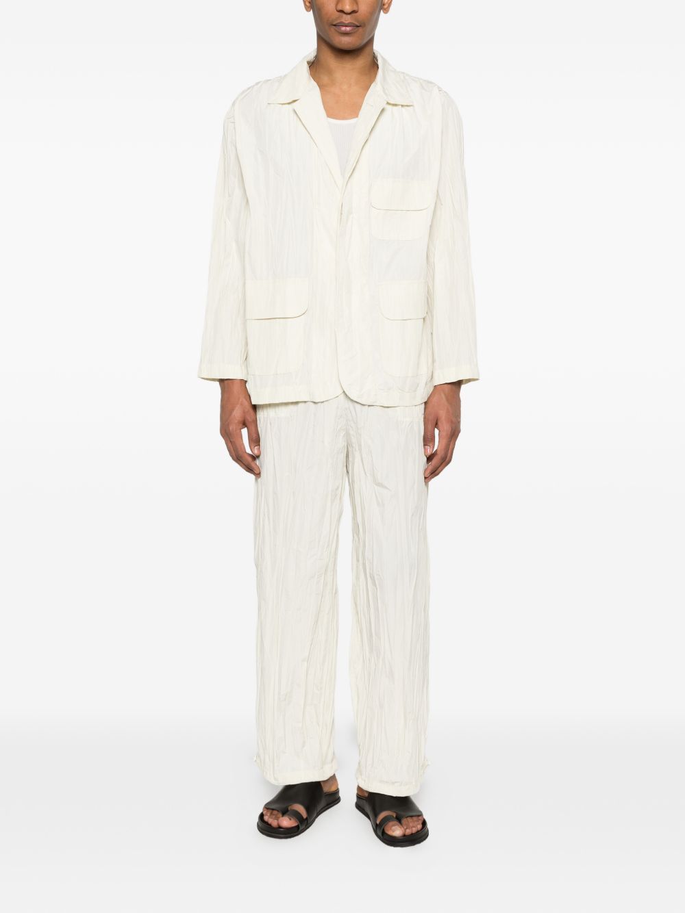 pantaloni plissettati in bianco gongdid design - uomo 
