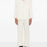 pantaloni plissettati in bianco gongdid design - uomo 