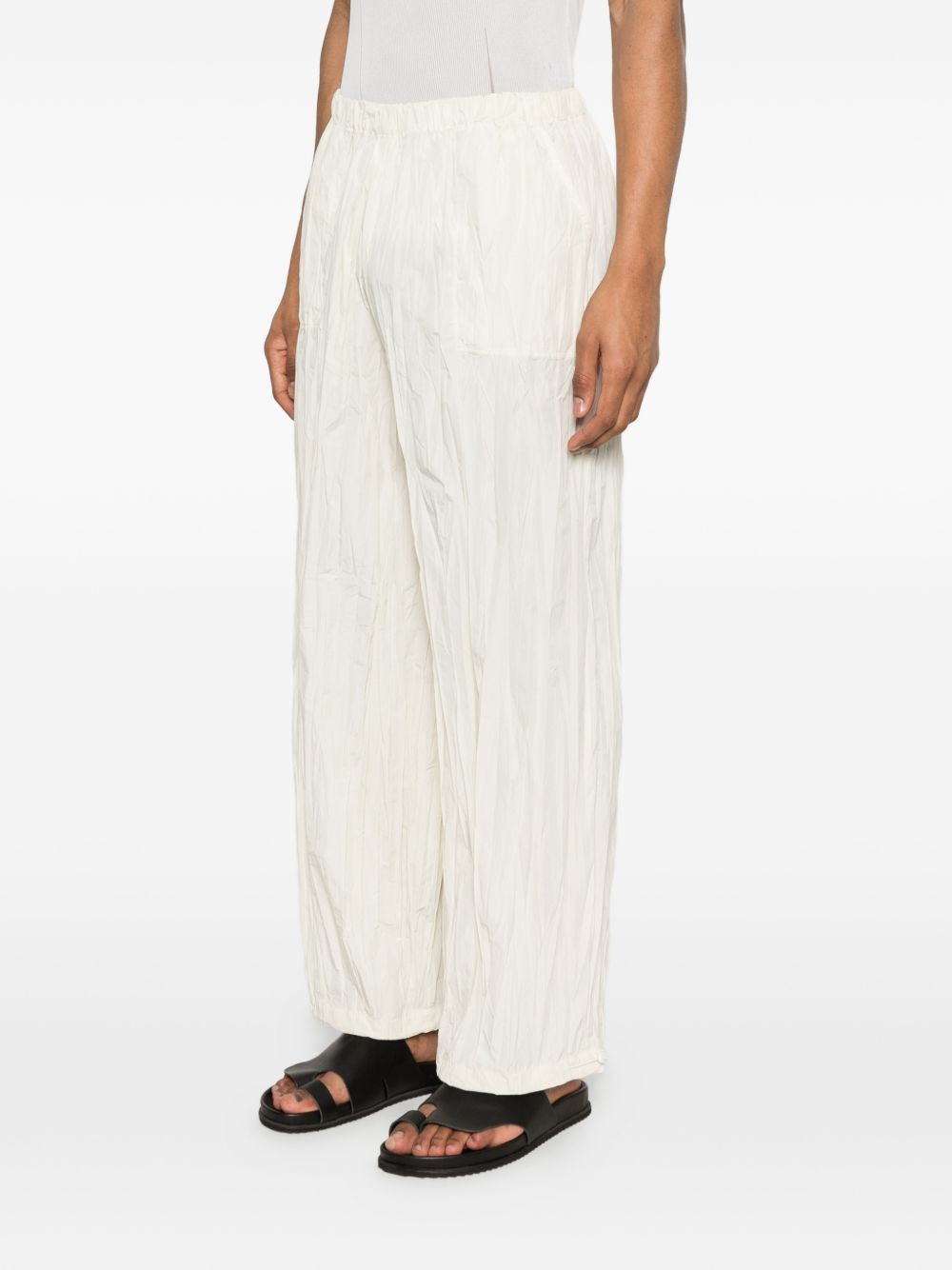 pantaloni plissettati in bianco gongdid design - uomo 