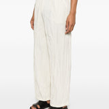 pantaloni plissettati in bianco gongdid design - uomo 