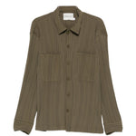 Camicia con tasca e bottoni in verde Gongdid design - uomo 