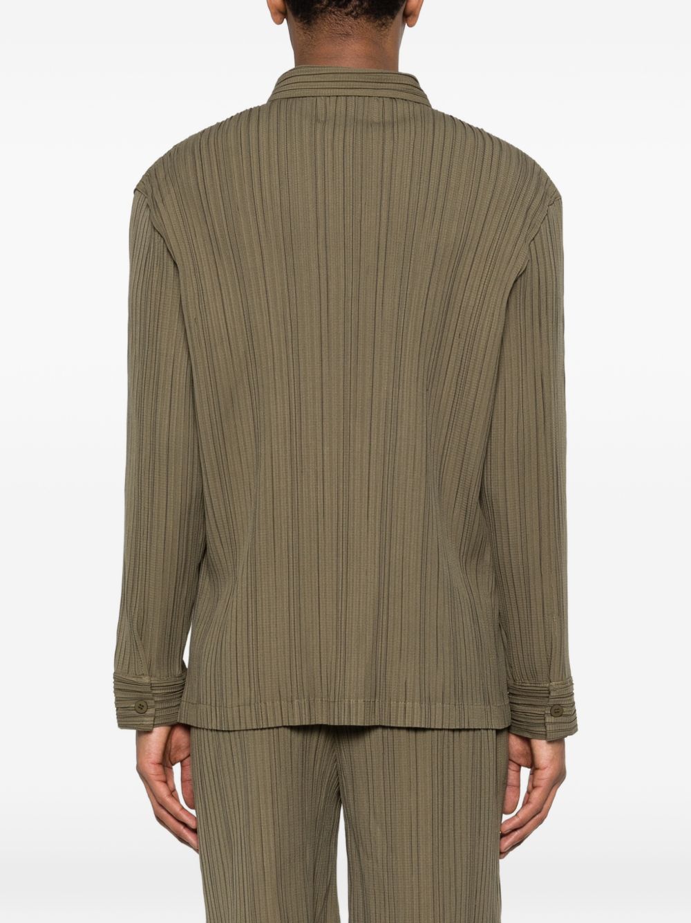 Camicia con tasca e bottoni in verde Gongdid design - uomo 