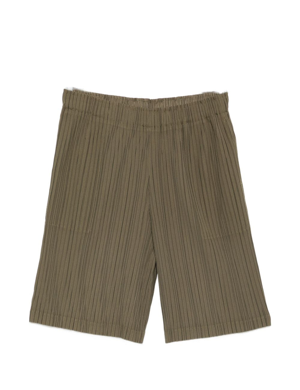 Pantaloncini elasticizzati con pieghe in verde Gongdid design - uomo 