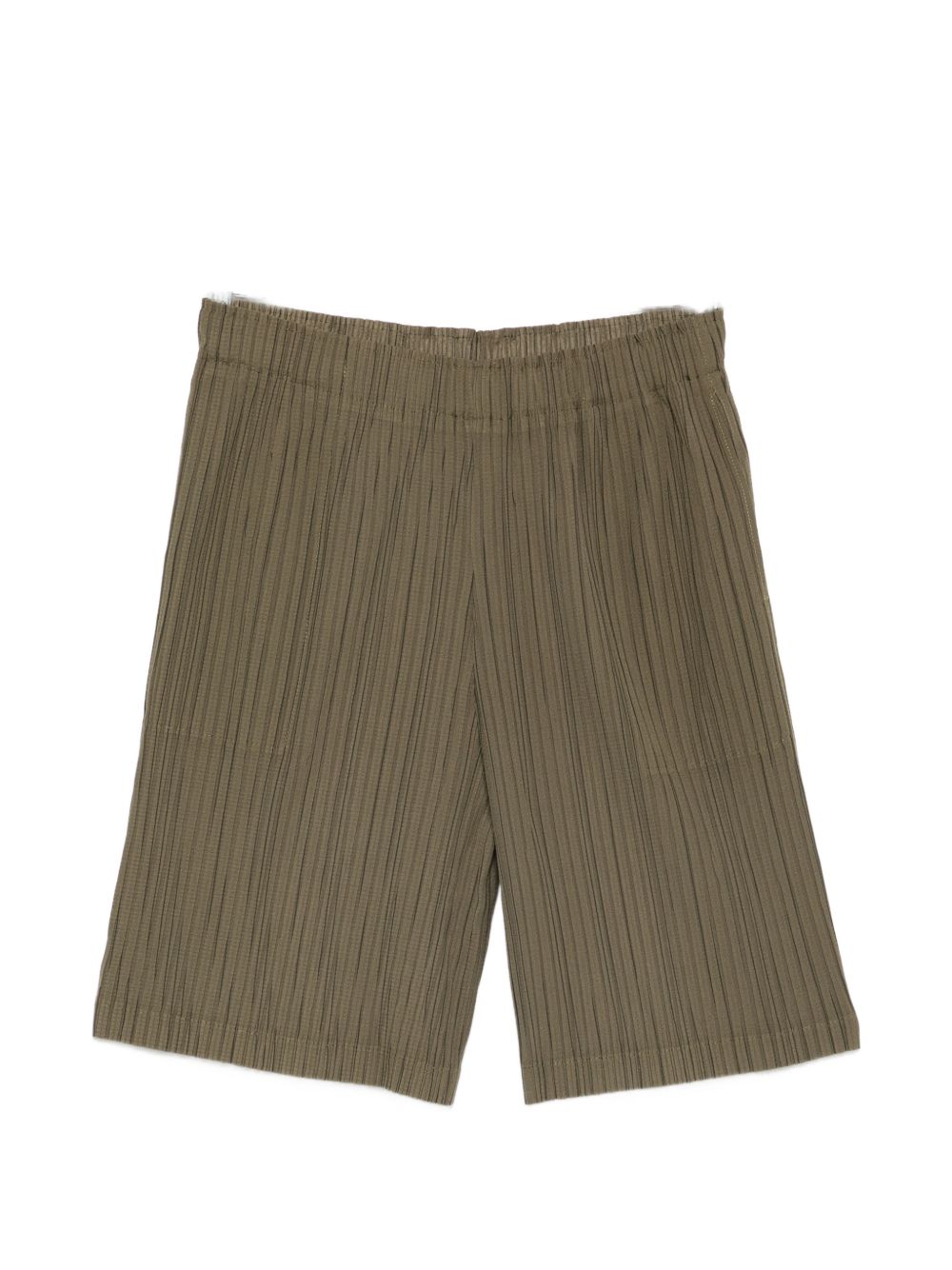 Pantaloncini elasticizzati con pieghe in verde Gongdid design - uomo 