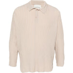 Polo a maniche lunghe in beige Gongdid design - uomo 