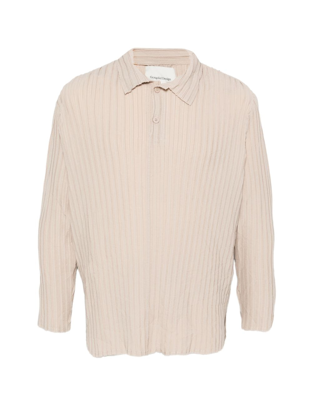 Polo a maniche lunghe in beige Gongdid design - uomo 