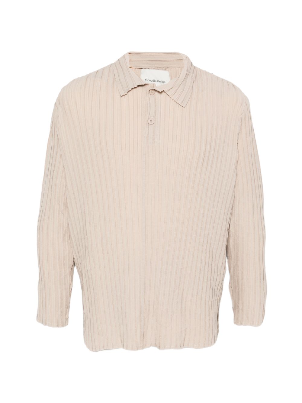 Polo a maniche lunghe in beige Gongdid design - uomo 