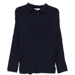 Polo plissettata in blu Gongdid design - uomo 