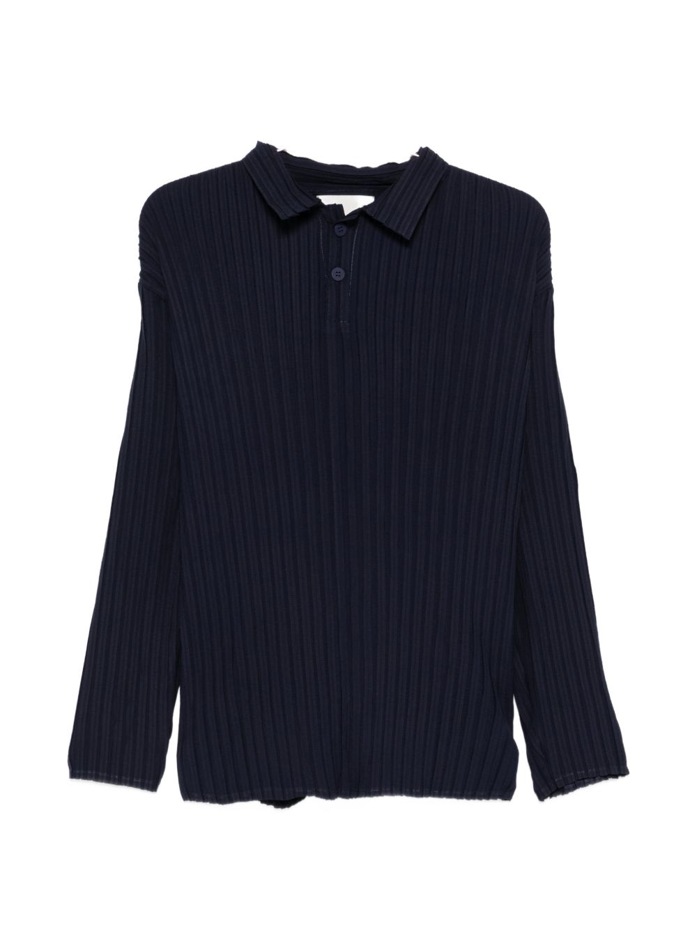 Polo plissettata in blu Gongdid design - uomo 