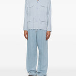 Camicia con taschino in blu Gongdid design - uomo 