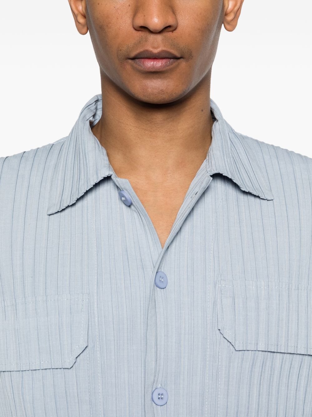 Camicia con taschino in blu Gongdid design - uomo 
