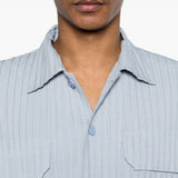 Camicia con taschino in blu Gongdid design - uomo 