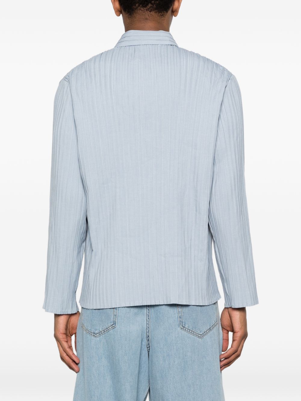 Camicia con taschino in blu Gongdid design - uomo 