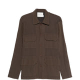 Camicia con taschino in marrone Gongdid design - uomo 