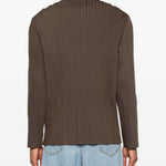 Camicia con taschino in marrone Gongdid design - uomo 