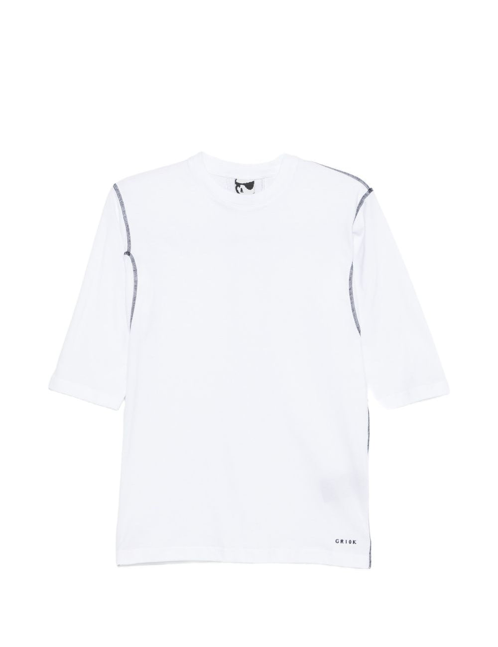 T-shirt con impunture in bianco Gr10k - donna 
