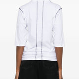T-shirt con impunture in bianco Gr10k - donna 