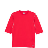 T-shirt a manica corta con impunture in rosso Gr10k - donna 