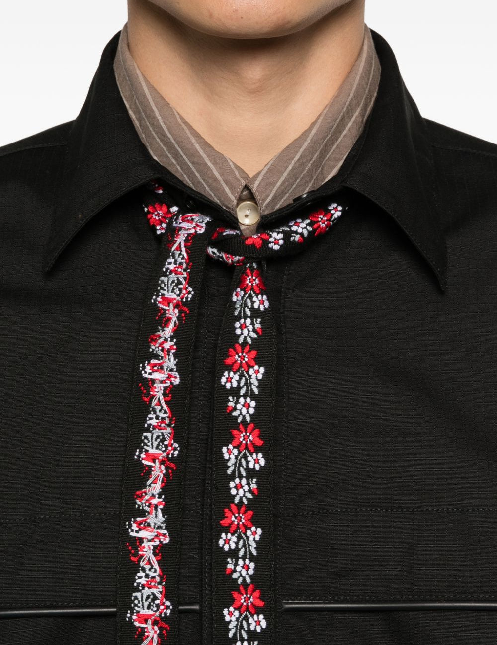 Giacca-camicia Ripstop in nero Gr10k - donna 
