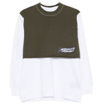 Camicia a strati con gilet in maglia in bianco Gr10k - uomo 