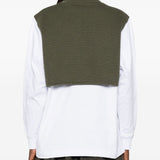 Camicia a strati con gilet in maglia in bianco Gr10k - uomo 