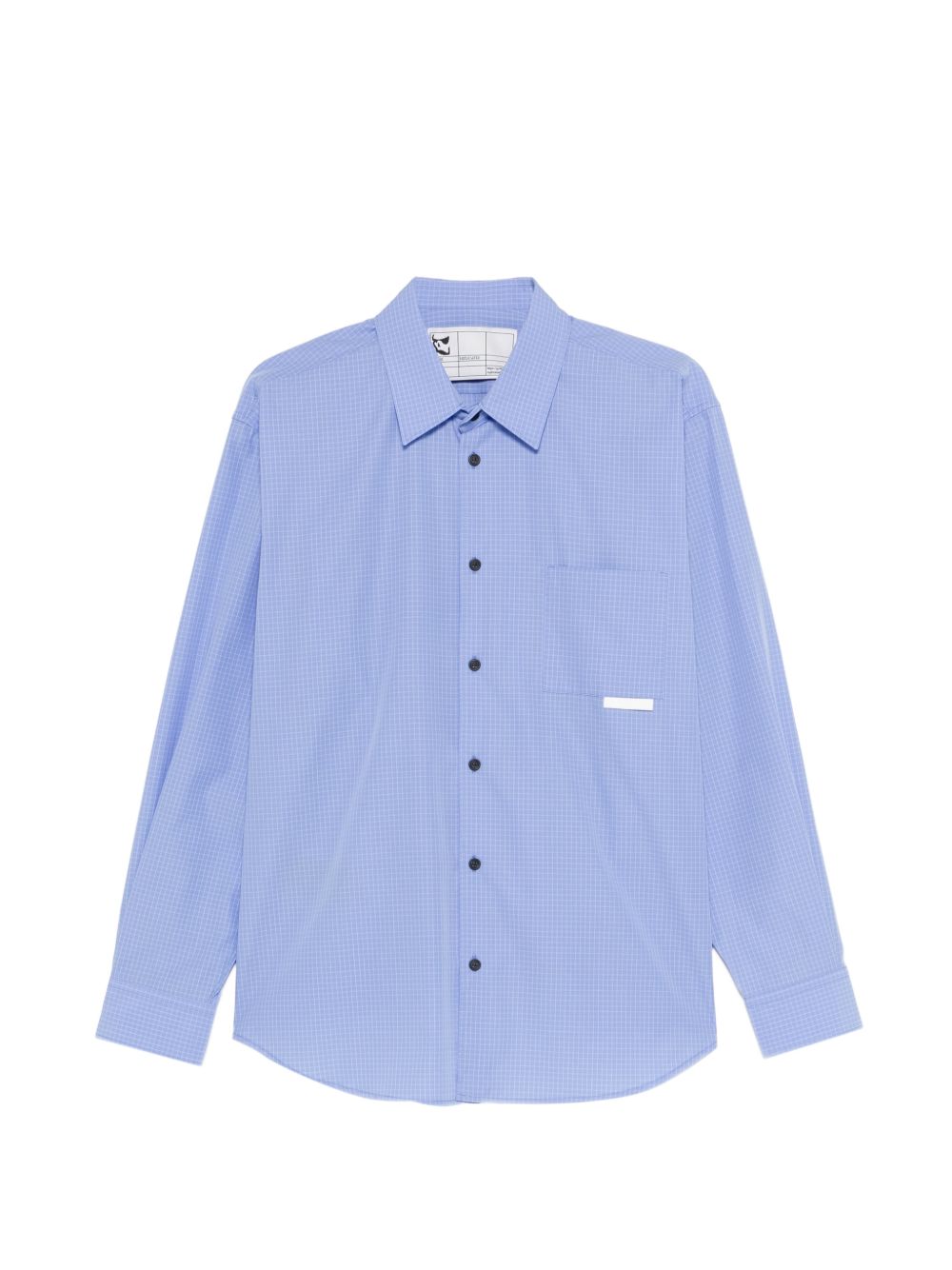 Camicia a quadri in blu Gr10k replicated - uomo 