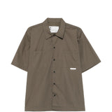 Camicia a maniche corte in verde Gr10k replicated - uomo 