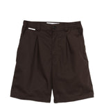 Pantaloncini con piega anteriore in marrone Gr10k replicated - uomo 