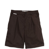 Pantaloncini con piega anteriore in marrone Gr10k replicated - uomo 