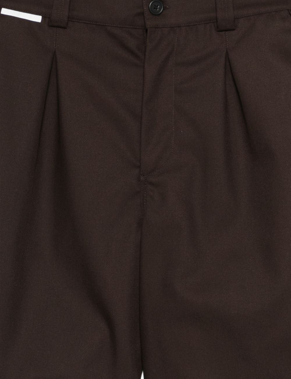 Pantaloncini con piega anteriore in marrone Gr10k replicated - uomo 