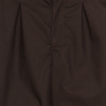 Pantaloncini con piega anteriore in marrone Gr10k replicated - uomo 