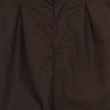 Pantaloncini con piega anteriore in marrone Gr10k replicated - uomo 