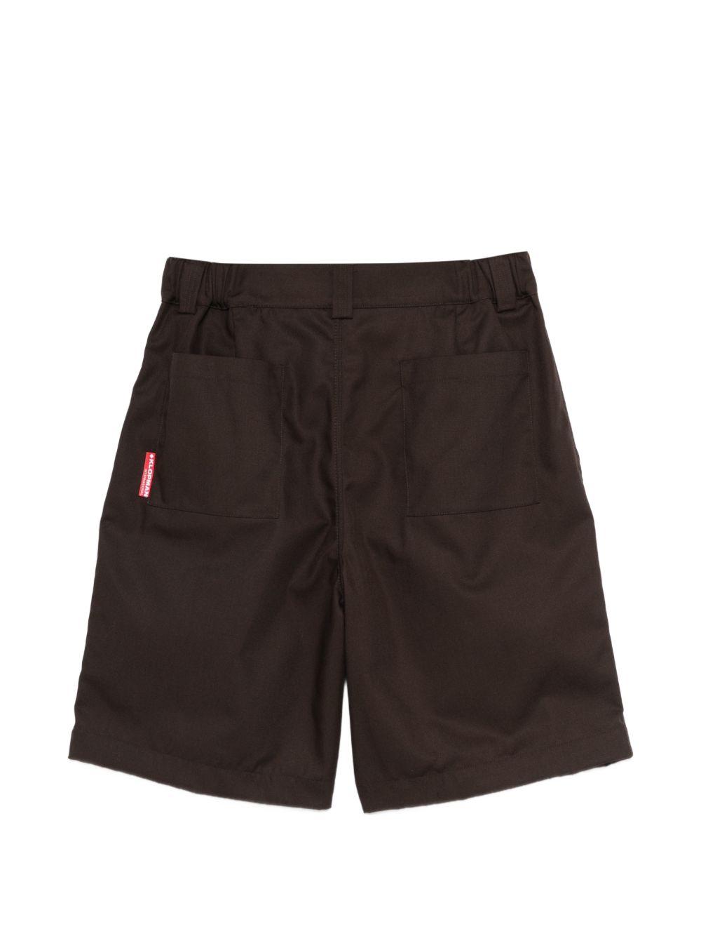 Pantaloncini con piega anteriore in marrone Gr10k replicated - uomo 
