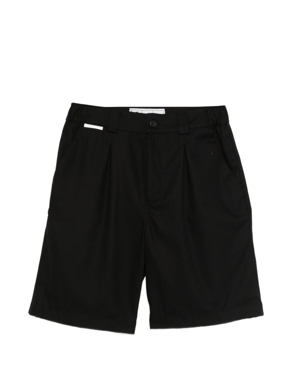 Pantaloncini con piega anteriore in nero Gr10k replicated - uomo 