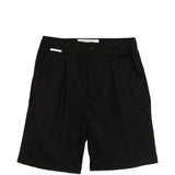 Pantaloncini con piega anteriore in nero Gr10k replicated - uomo 