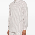 Camicia ralph a righe in beige grayed - uomo 