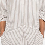 Camicia ralph a righe in beige grayed - uomo 