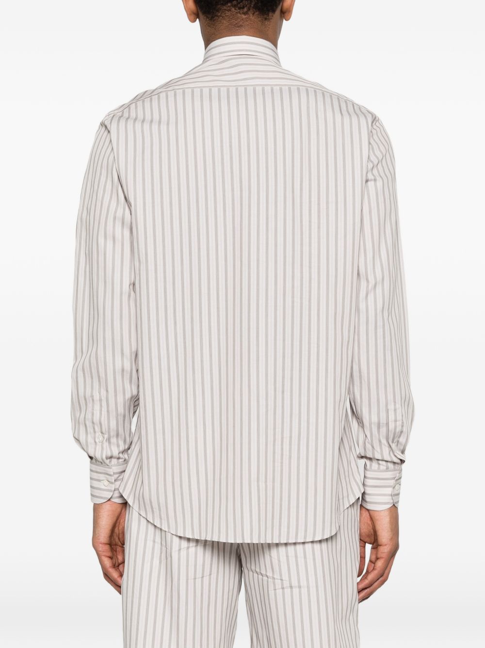 Camicia ralph a righe in beige grayed - uomo 
