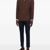 Giacca-camicia con tasche in marrone Grayed - uomo 